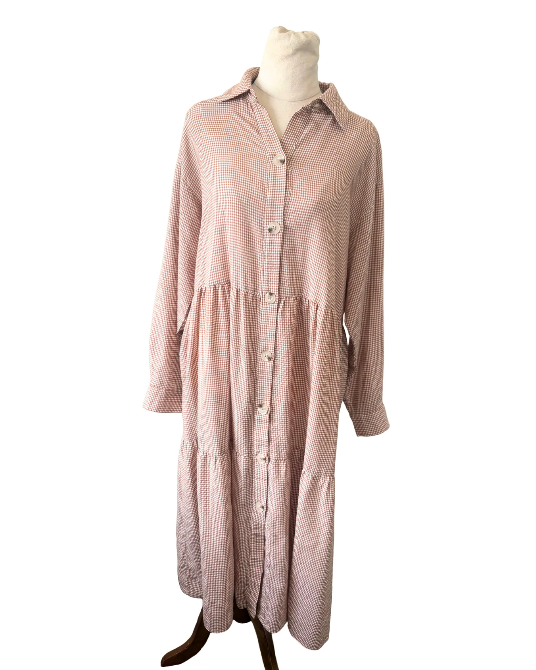 nuinui gingham maxi dress | size 8