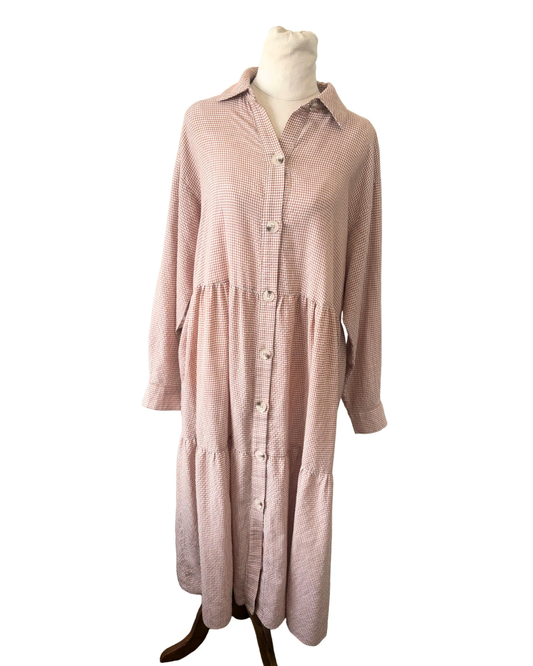 nuinui gingham maxi dress | size 8