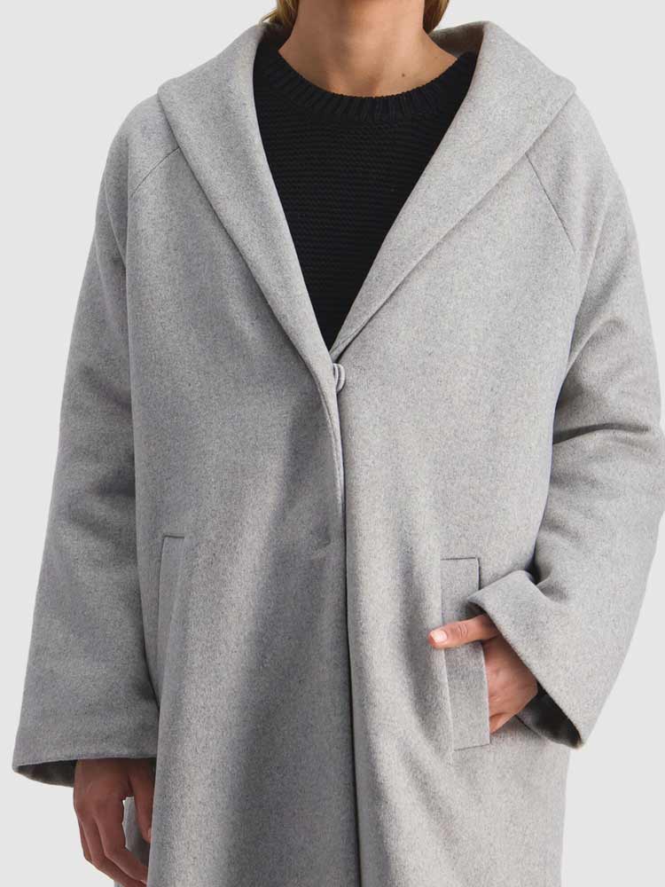 Huffer wool blend black poppy coat | size 14 - RRP $329