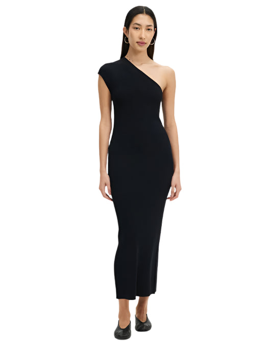 BNWT - Assembly Label Elodie One Shoulder Rib Midi Dress | size 8