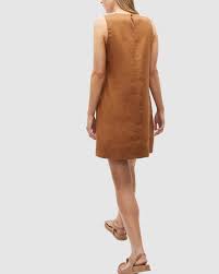 SEED Heritage linen mustard dress | size 6