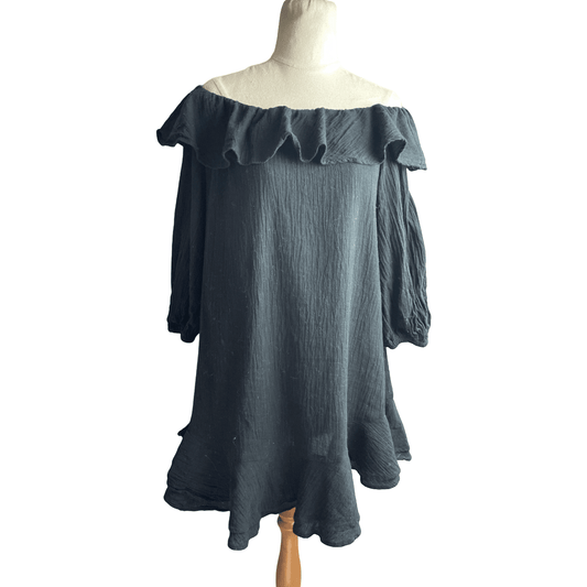 Ruby black bandeau mini dress | size 6