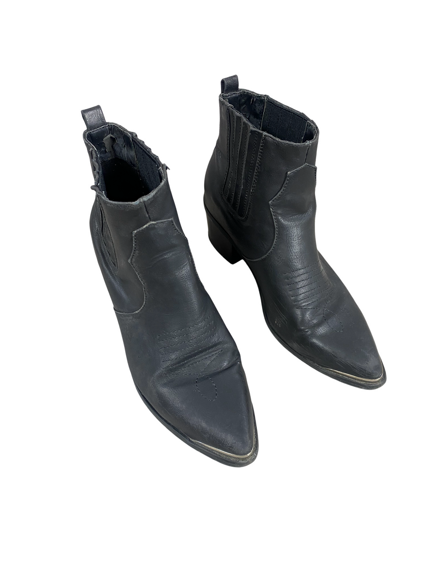 No label black pointed boots | size 9 or EU 40
